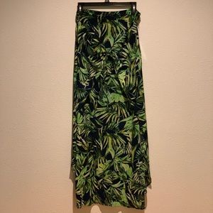 Lucy Love Palm Leaf Tie Maxi Skirt